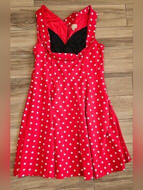 RETRO Red Polka Dot Sleeveless Dress with Black Bust MINNIE MOUSE "INSPIRED" 4X